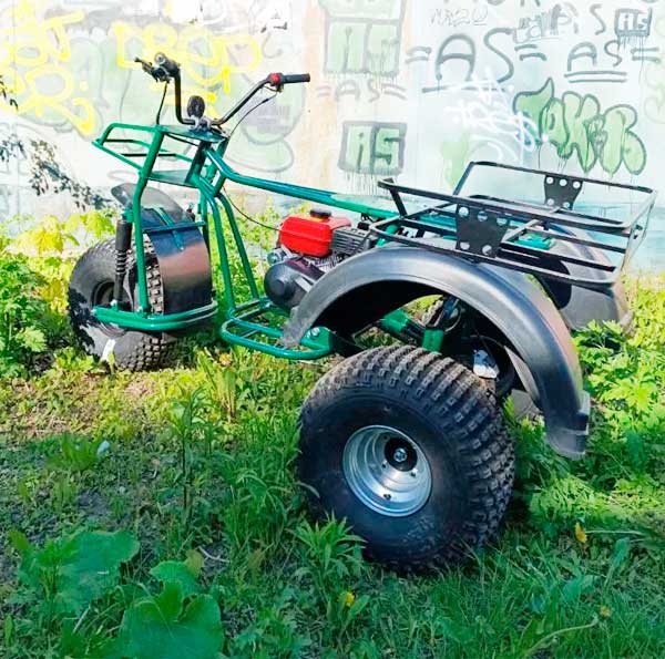 Трицикл своими руками: мотовездеход на шинах низкого давления